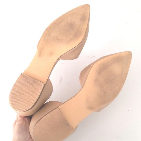 Women's chic Dorsay ballet flats size 9 in the natural tan color minimalist - Picture 5 of 6